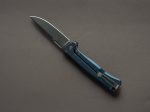 lionSTEEL - SOLID Folding Knife - Frame Lock - Skinny - MagnaCut - 85mm - Blue Titanium Handle Fashion