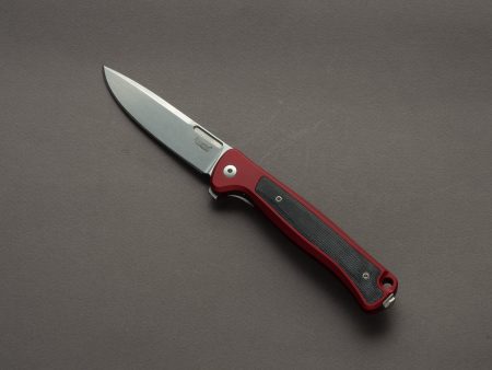 lionSTEEL - SOLID Folding Knife - Frame Lock - Skinny - MagnaCut - 85mm - Red Aluminum Handle Discount