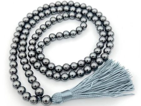 Hematite Zen 108 Bead Mala - Prayer Beads - 8mm Cheap