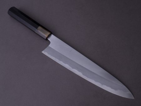 Hitohira - Tanaka x Kyuzo - Blue #1 Migaki - Gyuto 240mm - Taihei Makassar Ebony Handle For Cheap