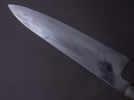 Hitohira - Togashi x Yohei - Blue #2 - Mizu Honyaki - 240mm Gyuto Ziricote Handle (Saya) For Sale