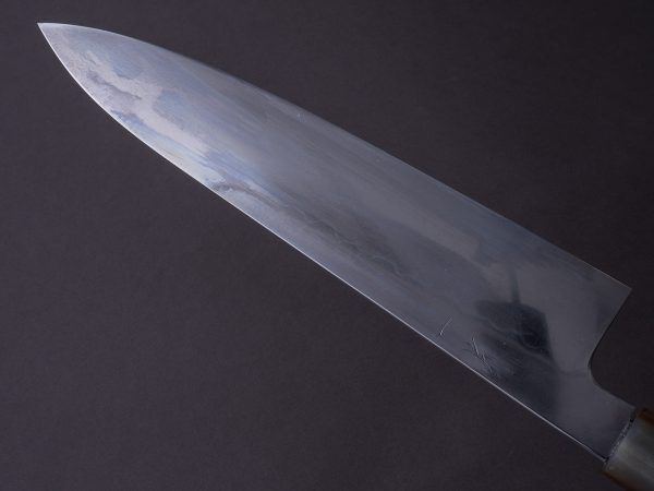 Hitohira - Togashi x Yohei - Blue #2 - Mizu Honyaki - 240mm Gyuto Ziricote Handle (Saya) For Sale