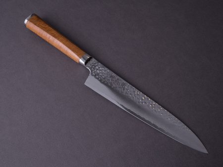 RYUSEN - TANGANRYU - VG10 Tsuchime Damascus - 210mm Gyuto - Maple Hybrid Handle For Sale