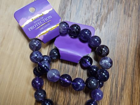 Amethyst - Bead Bracelet 12 mm Online Hot Sale