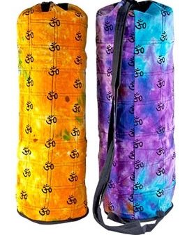 Om Symbol Cotton Yoga Mat Bag In Tie Dye - 28 H, 8 D Supply