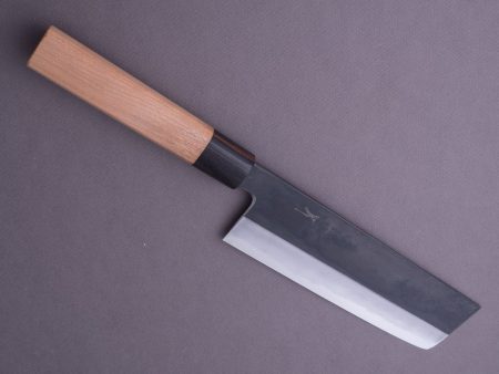 Hitohira - Kikychiyo x Kyuzo - Blue #2 - Kurouchi - 180mm Nakiri - Cherry Handle Hot on Sale