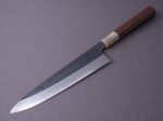 Hitohira - Tanaka x Kyuzo - Blue #1 Kurouchi - 240mm Gyuto - Rosewood Handle - Saya For Sale