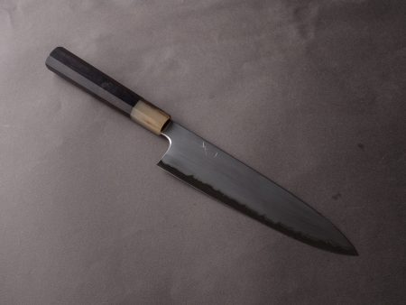 Hitohira - Togashi - White #1 - Stainless Clad - Kasumi - 210mm Gyuto - Ebony Handle Hot on Sale