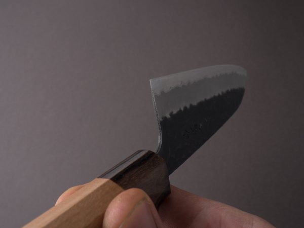 Hitohira - Futana - Super Blue - Kurouchi Tsuchime - 170mm Santoku - Cherry Wood Handle on Sale