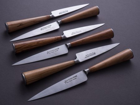 Fontenille-Pataud - Steak Table Knives - Parisian Picnic - Set of 6 - Olivewood Handle on Sale