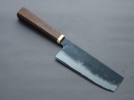 Blenheim Forge - Stainless Clad Blue Super - 165mm Nakiri - Fumed-Oak Handle For Cheap