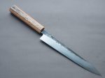 HADO - Sumi - Blue #1 - Damascus Kurouchi - 240mm Sujihiki - Oak and Cherry Bark Handle Discount