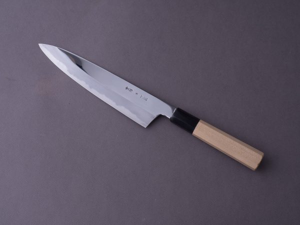 Sakai Kikumori - CHOYO - White #2 Mirror Polished - 210mm Gyuto - Ho Wood Handle Online Sale