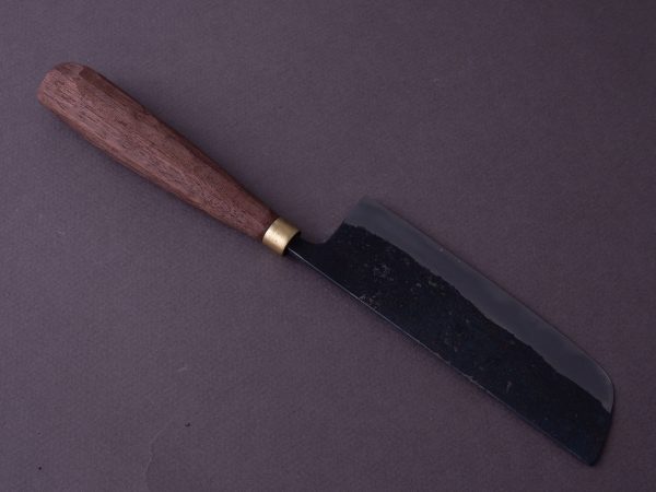 Daitoku - Blue #2 Kurouchi - 120mm Nakiri - Walnut Handle Online Sale