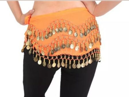 Belly Dance Coin Skirt   Hip Scarf Gold Coins Online now