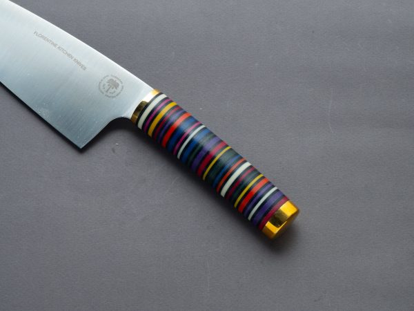 Florentine Kitchen Knives - Stacked Handle - Stainless - 205mm Chef - Multicolor Handle Fashion