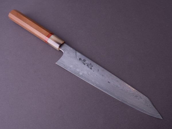 Hitohira - Uki Sakura - Damascus - 240mm Kiritsuke Gyuto - Sakura Handle on Sale