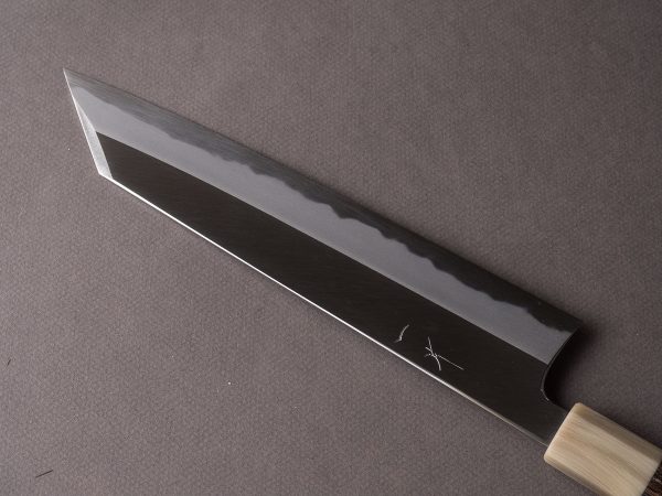 Hitohira - Tanaka x Kyuzo - Blue #1 Migaki - 240mm Kiritsuke Gyuto - Ziricote Handle on Sale