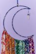 Chakra Moon with Quartz Batik Wall Hanging on Sale