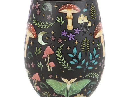 Dark Forest Print Stemless Wine Glass Hot on Sale