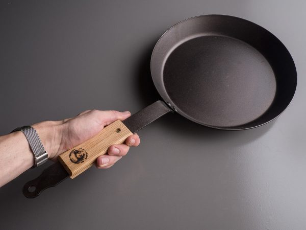 Netherton Foundry - Spun Iron - 12  Steak Pan - Heavy Duty Skillet - Removable Wood Grip For Cheap