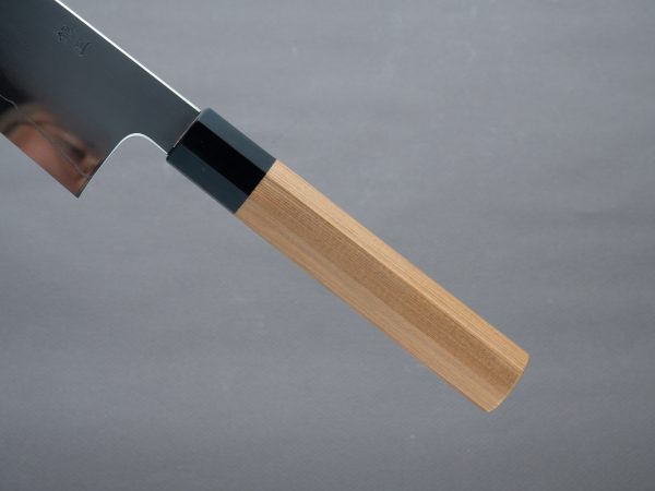 Hitohira - Kikuchiyo x Izo - Silver #3 - 210mm Gyuto - Yakusugi Cedar Handle (black horn ferrule) For Cheap