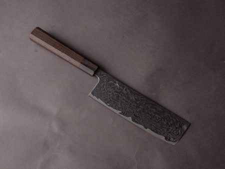 Hitohira - Futana - Nickel Damascus - 165mm Nakiri - Tagayasan Handle Hot on Sale