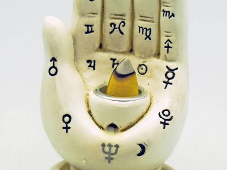 Palmistry Hand Back Flow Incense Burner Online now