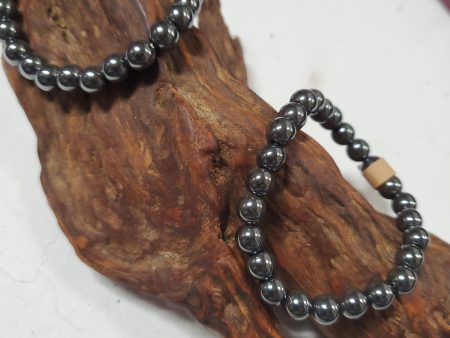 Men s Hematite - Bead Bracelet 8mm Cheap