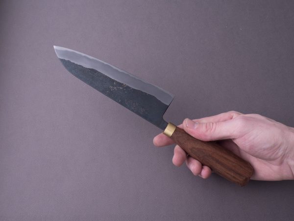 Daitoku - Blue #2 Kurouchi - 165mm Santoku - Walnut Handle Sale