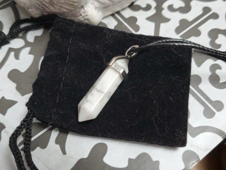 Bi - Point Gemstone Pendants - Howlite Online now