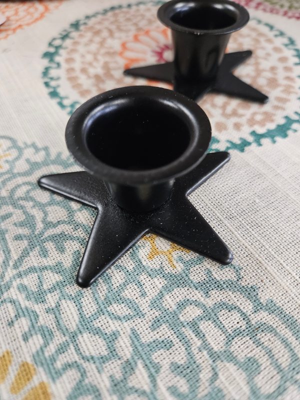 Metal Primitive Star Candle Holder 1  width on Sale