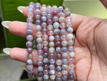 Unicorn Crystal   Pegmatite - Bead Bracelet 7 mm Cheap