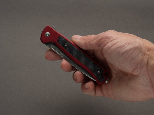 lionSTEEL - SOLID Folding Knife - Frame Lock - Skinny - MagnaCut - 85mm - Red Aluminum Handle Discount