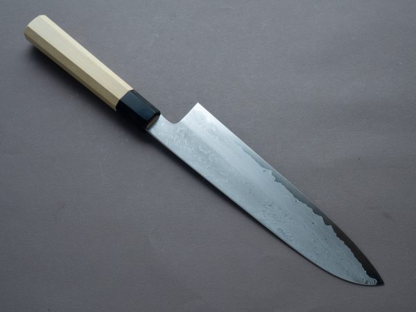 Hitohira - Gorobei x Kyuzo - White #2 Damascus - 240mm Gyuto - Magnolia Handle Supply