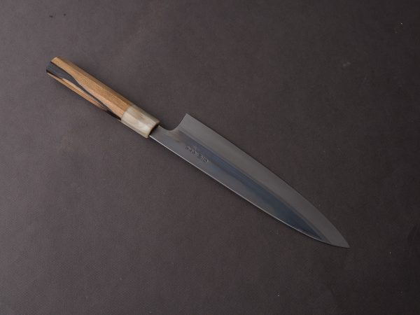 Hitohira - Togashi x Kyuzo - White #1 - Fuji Hakumon Mizu Honyaki - 240mm Gyuto - Kurokaki Persimmon Handle - #046 Online Hot Sale