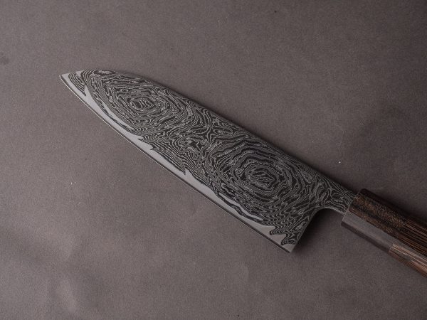 Hitohira - Futana - Nickel Damascus - 170mm Santoku - Tagayasan Handle Sale