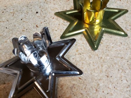 Fairy Star Chime Candle Holder - Gold and Silver For Sale