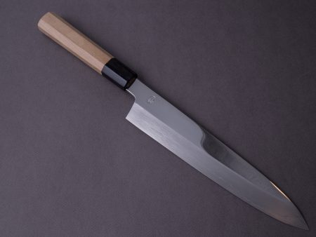 Sakai Kikumori - CHOYO - Ginsanko - 240mm Gyuto - Ho Wood Handle - Mirror Polish Online now