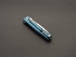 lionSTEEL - SOLID Folding Knife - Frame Lock - Skinny - MagnaCut - 85mm - Blue Titanium Handle Fashion