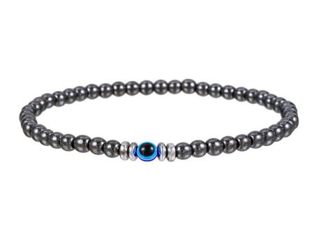 Hematite with Evil Eye 4mm Bracelet Sale