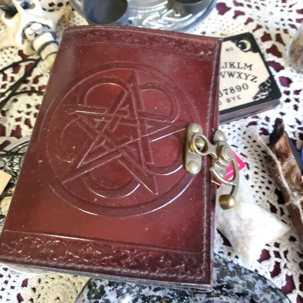 Pentagram leather blank book w  lachet 5 x 7 (Style B) Sale