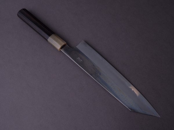 Hitohira - Togashi - White #1 - Stainless Clad - Mirror Polished - 240mm Kiritsuke Gyuto - Taihei Makassar Ebony Handle Cheap