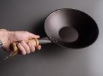 Netherton Foundry - Spun Iron - 11  Wok - Flat Bottom Online Sale