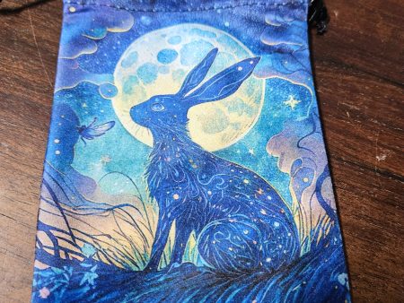 Tarot   Oracle Deck Bag - Moon and Bunny 5 x 7 For Discount