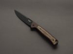 lionSTEEL - SOLID Folding Knife - Frame Lock - Skinny - MagnaCut - 85mm - Earth Brown Aluminum Handle - Mil Spec Fashion