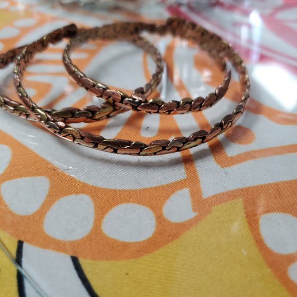 Copper Brass Braid Cuff Bracelet 1 8th   For Cheap