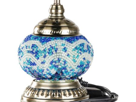 Turkish Short Style Desk Lamp, Handmade Medium Globe - In the Blues Supply