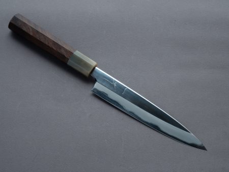 Hitohira - Togashi - Stainless Clad Blue #1 - Mirror Polished - 165mm Petty - Ziricote Handle on Sale