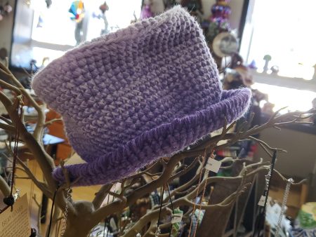 Crochet Top Hat - Purple Ombré on Sale